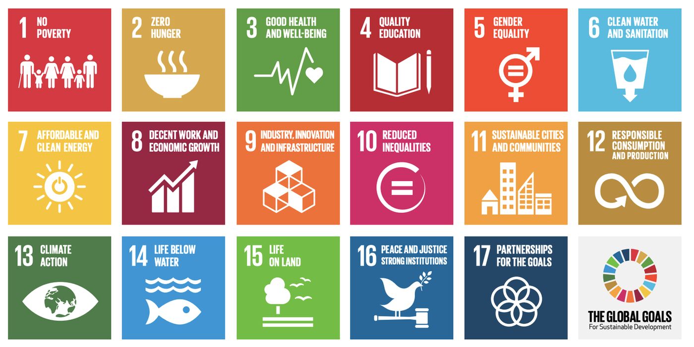 App screen showing actions for the UN Global Goals